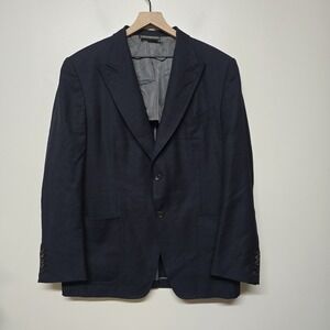 Tom Ford Men's Navy Blue Wool‎ Mohair Silk Sport Coat Blazer Italy Sz IT 54L